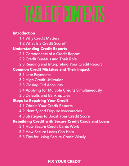 CREDIT BUILDING & REPAIR 101: STEP BY STEP GUIDE TO FINANCIAL FREEDOM