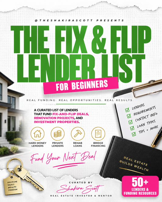 THE FIX AND FLIP LENDER LIST